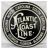 22-Inch Metal Atlantic Coast Line Railroad Sign