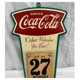 Embossed Coca-Cola Fishtail Calendar