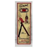 Nickel-Plated Nichol Kola Embossed Metal Sign, 12