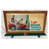 Seven-Up Double-Sided Countertop  Sign, 25x14