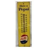 7 x 27-Inch Embossed Pepsi-Cola Thermometer