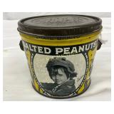 Jackie Coogan Salted Peanuts Tin, 8 oz, Embossed L