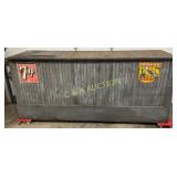 Country Store Pine Counter with Advertising Plaque