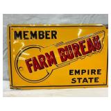 Embossed Early Farm Bureau Member Sign, 12 1/2" x