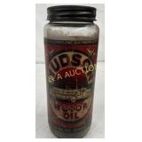 Hudson Motor Oil Glass Jar with Metal Screw Cap