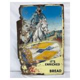 1953 Merita Bread Embossed Metal Sign, 24´´ x 36´´