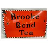 30 x 20-Inch Porcelain Brooke Bond Tea Advertising
