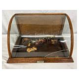Early Etched Glass Chewing Gum Display Case by J.