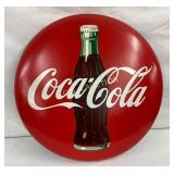 24-Inch Porcelain Coca-Cola Advertising Button wit