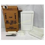 White Metal Windshield  Cabinet, Model #597-10x10