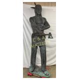8-Foot-Tall Bronze Statue of Native American Holdi