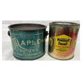 Two Vintage Food Tins: Purity Maple Butter and Mon