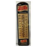 7" x 27" Pepsi-Cola Double Dot Thermometer with Me