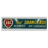 1949 Pal Ade Metal Advertising Sign for Real Orang