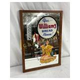 Vintage Williams Bread Advertising Mirror with Ori