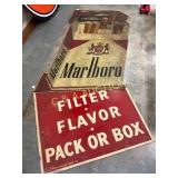 1958 Marlboro Two-Piece Metal Advertising Sign
