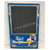 Embossed Pabst Blue Ribbon Metal Menu Board, 17 x