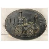 Cast Iron UF Firemen Plaque with Embossed Oil Pump