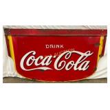 Double-Sided 60 x 36-inch Porcelain Coca-Cola Swin