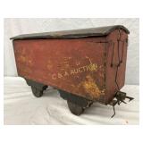 16×10 Wooden Train Cart with Removable Top and Hin