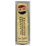 Emb Pepsi-Cola Advertising Therm, 7 1/2 x 27 Inchs