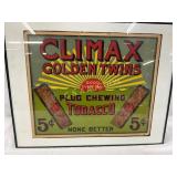 Climax Golden Twins Tobacco Cardboard