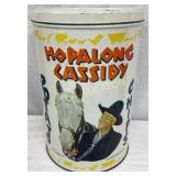 15 oz Hopalong Cassidy Potato Chips Tin with Graph