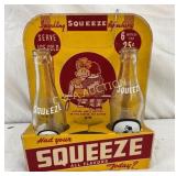 Rare Squeeze Soda Cardboard Six-Pack Carrier with