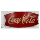 42 x 20-Inch Metal Coca-Cola Fishtail Sign