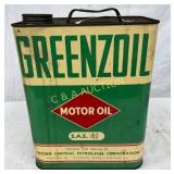 GreenzOil Motor Oil 2-Gallon Metal Can