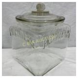 7 x 9.5 Embossed Glass Planters Jar with Lid
