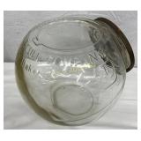 9-Inch National Biscuit Company Glass Jar with Met