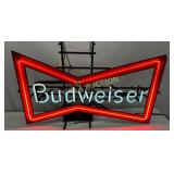 Budweiser Bowtie Neon Sign, 29 x 19 1/2 Inches
