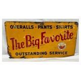 Embossed Tin Advertising Sign, The Big Favorite,