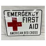 24 x 18 Porcelain American Red Cross Emergency Fir