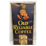 Old Reliable Coffee Metal Adv Sign