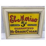 Framed El Moriso Cigar Cardboard