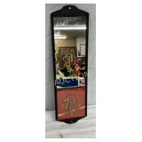 3 1/2" x 12" Vintage 7-Up Mirror Door Sign