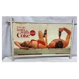 35 x 20 Coca-Cola Two-Sided Cardboard Sign with Or