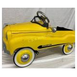 Yellow Champion Pedal Car with Metal Body and Stee