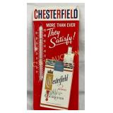 Chesterfield Cigarettes Metal Advertising Thermome