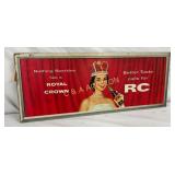 RC Cola Cardboard Advertising Sign with Royal Crow