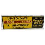 Munsing Wear Union Suits Adv. SIgn
