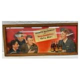 Framed Royal Crown Cola Cardboard Advertisement Fe