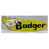 22" x 6" Embossed Metal Badger Sign
