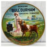 Rare 24-Inch Bull Durham Tobacco Tin Lithograph Si