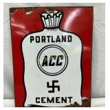 12 1/2´´ x 16´´ Porcelain Portland Cement Advertis