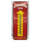 Red Royal Crown Cola Metal Thermometer, 10 x 25.5