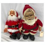 (2) 15" Rushton Star Creation Coca-Cola Santa
