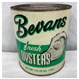Bevans 1-Gallon Oyster Can with Printed Label